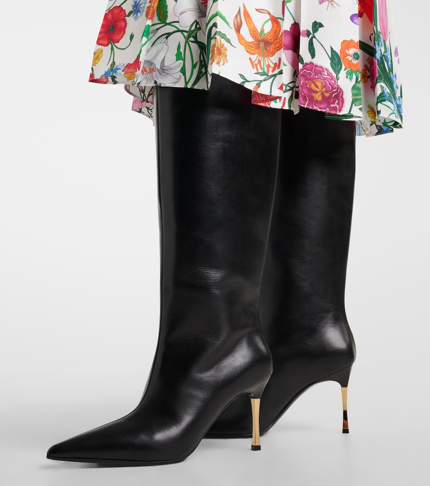 Gucci Bombshell leather knee-high boots