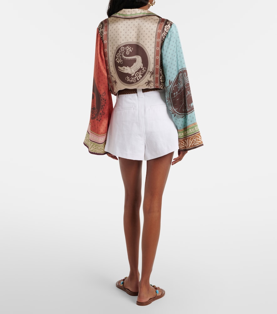  Frame Frame The Structural Pleated Denim Shorts 