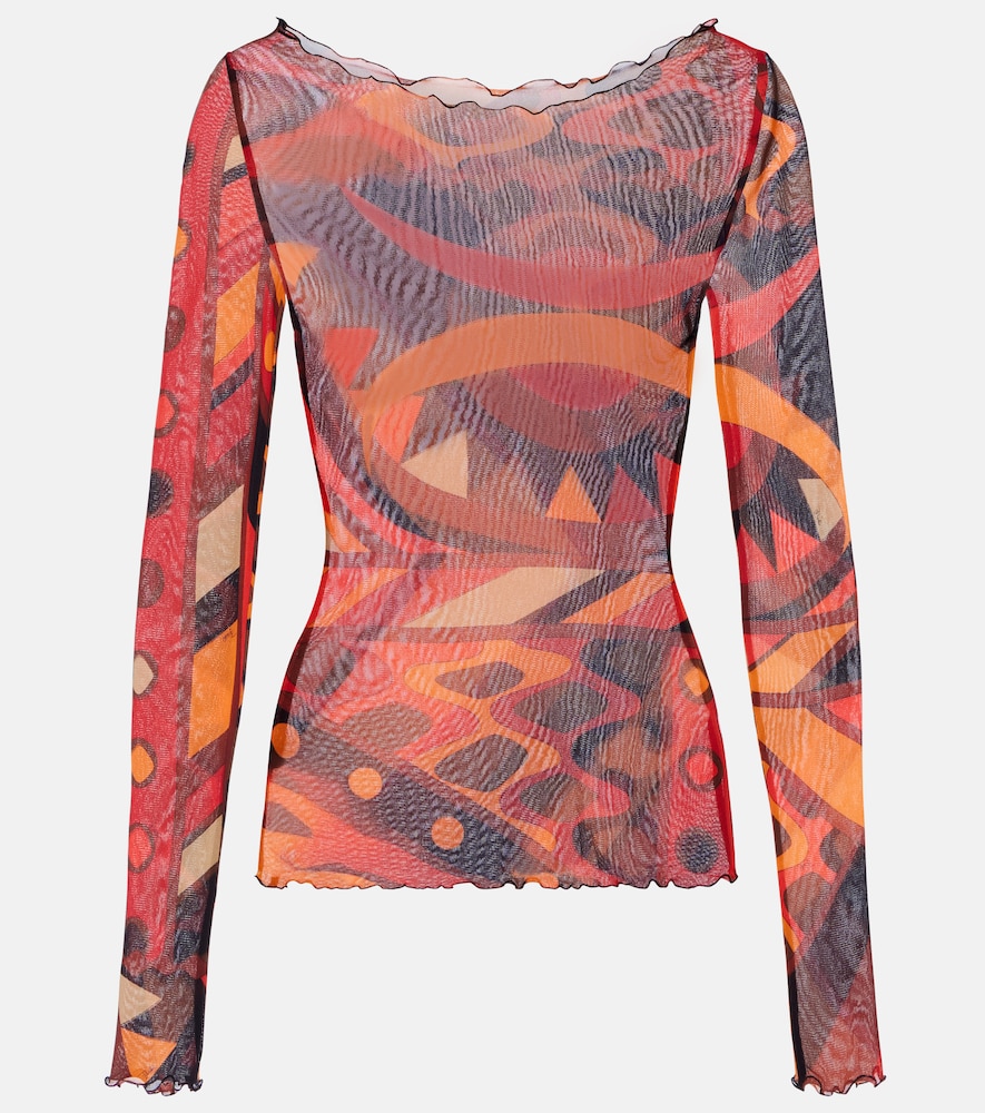 Pucci Vivara tulle crop top