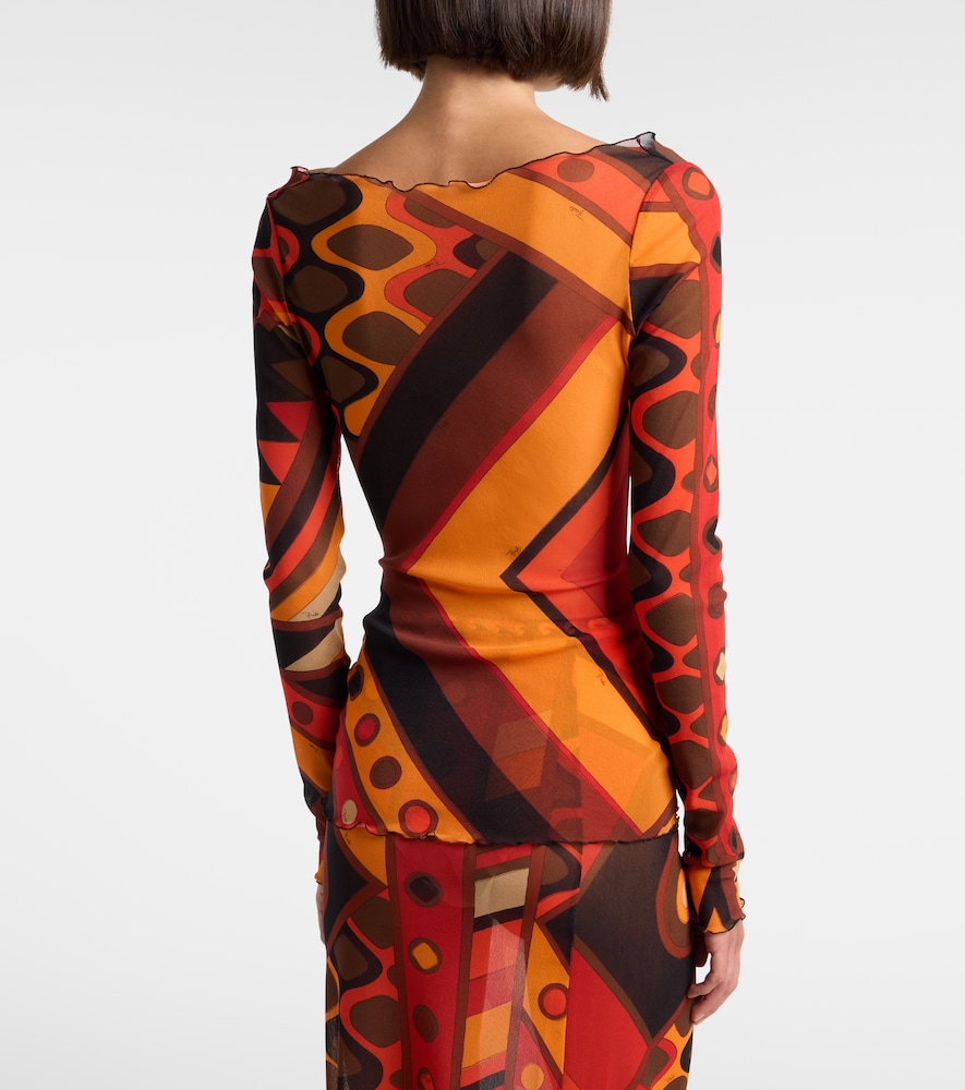  Pucci Pucci Vivara Tulle Crop Top 