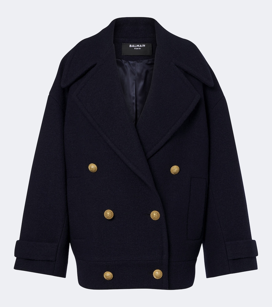 Oversize-Peacoat aus Schurwolle