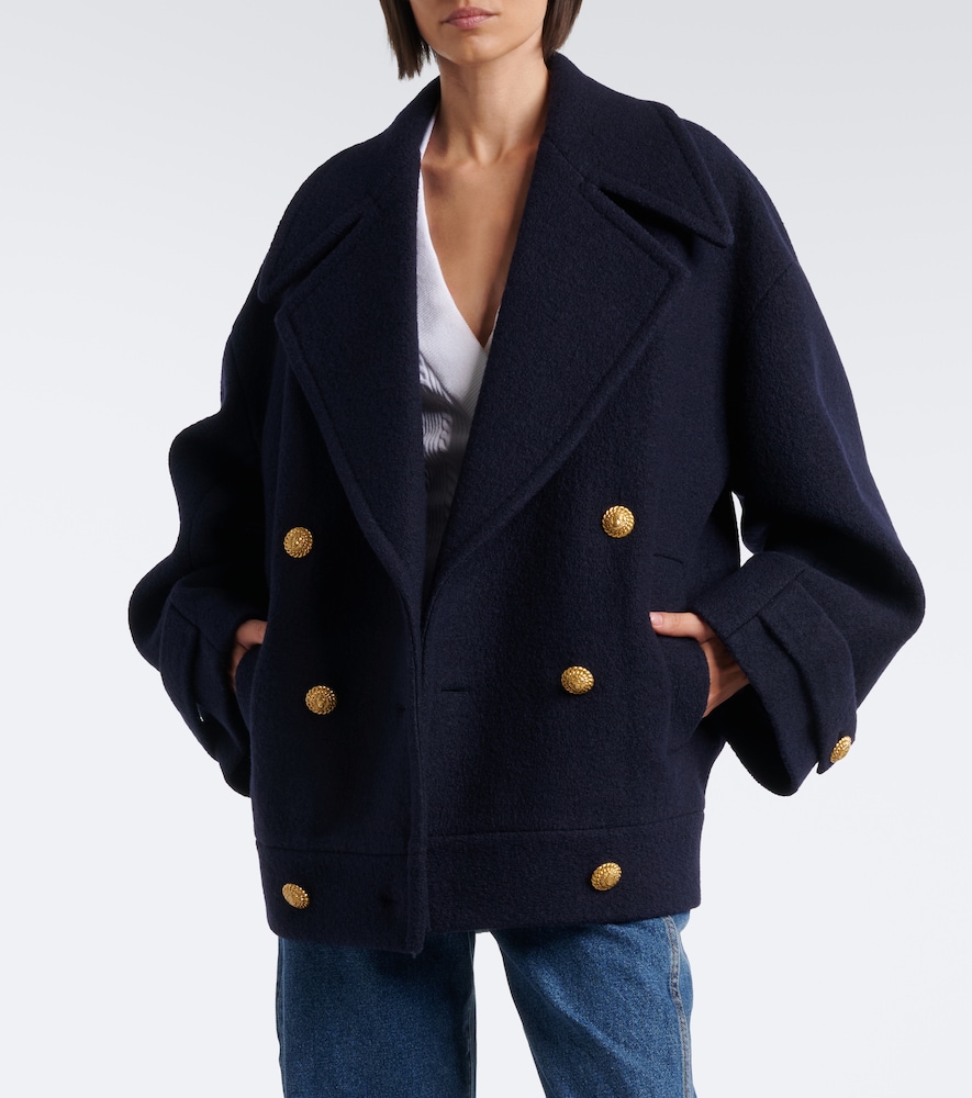 Oversized Virgin Wool Peacoat