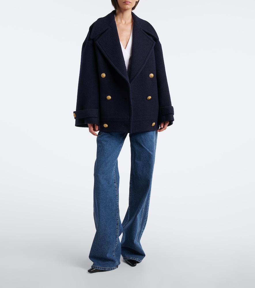 Oversized Virgin Wool Peacoat