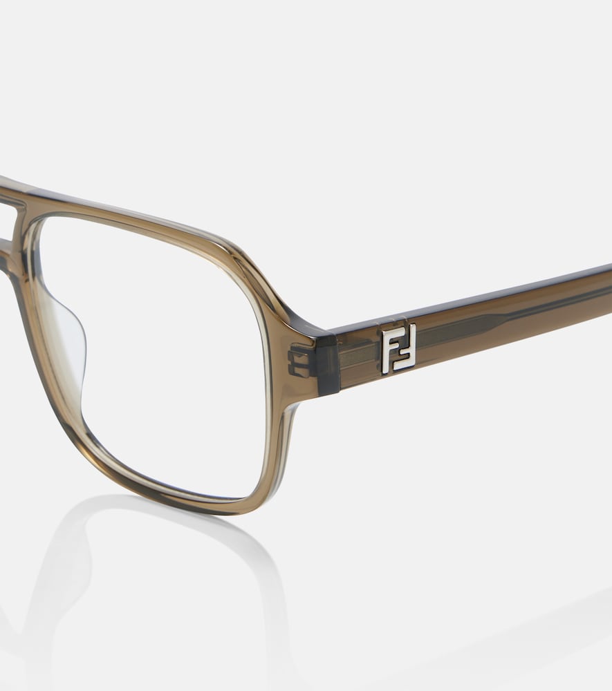  Fendi Fendi Ff Squared Aviator Glasses 