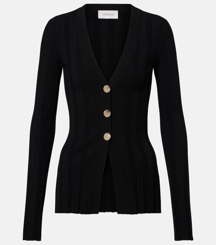 Cardigan in maglia a coste