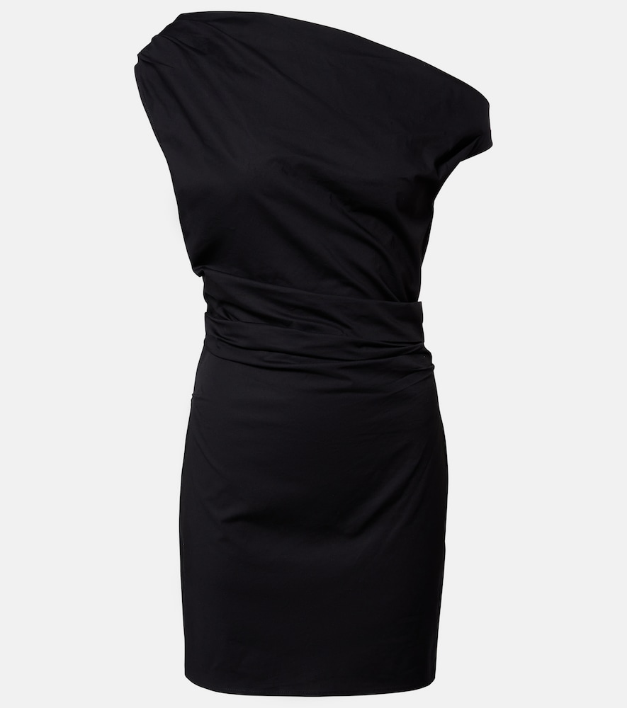Staud Phare ruched cotton poplin minidress