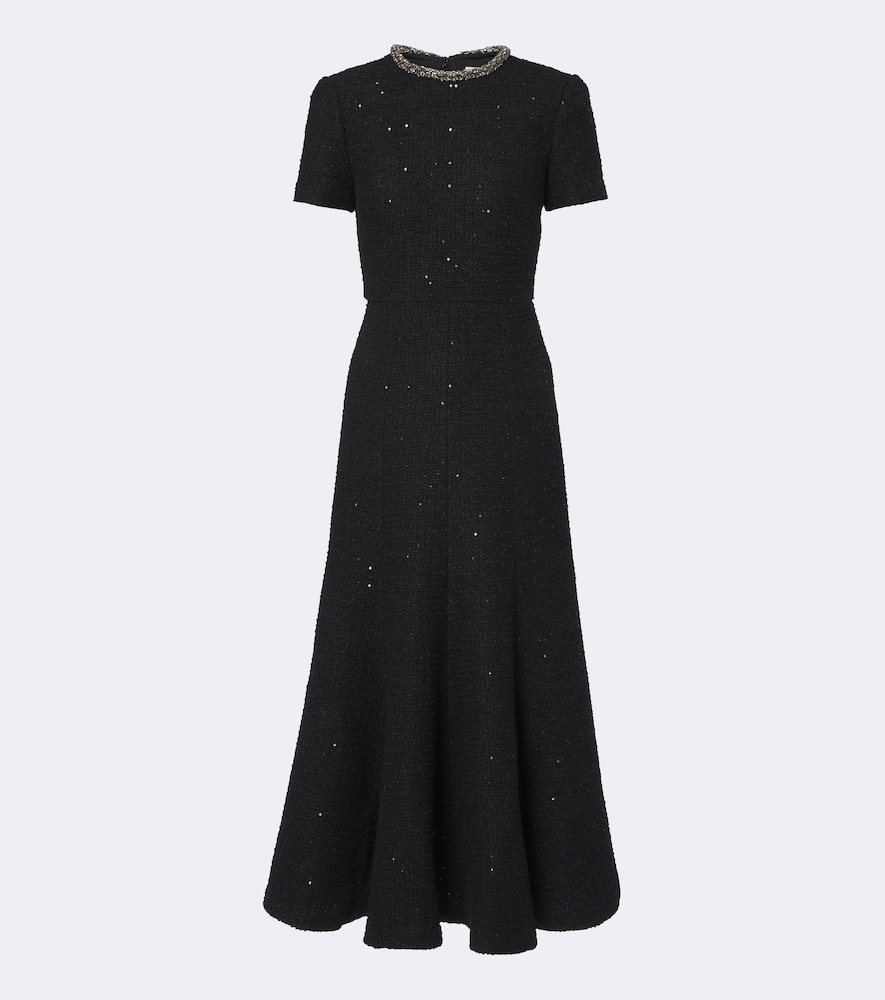 Verziertes Cocktailkleid aus Bouclé