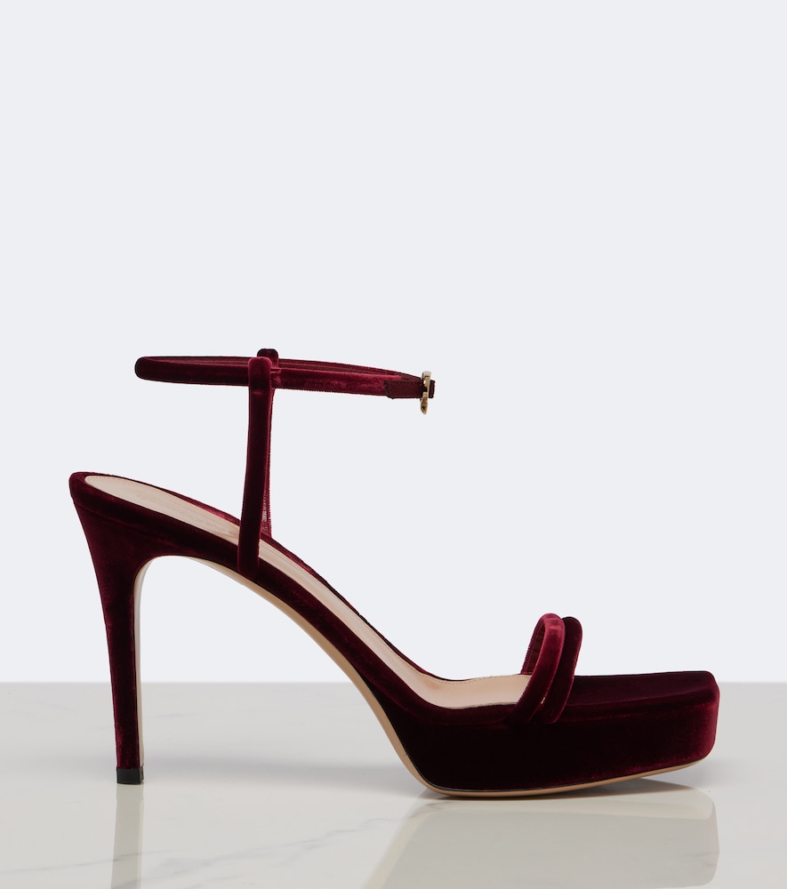 Velvet Platform Sandals