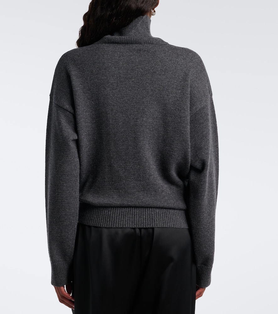 Róhe Draped Wool And Cashmere Turtleneck Sweater