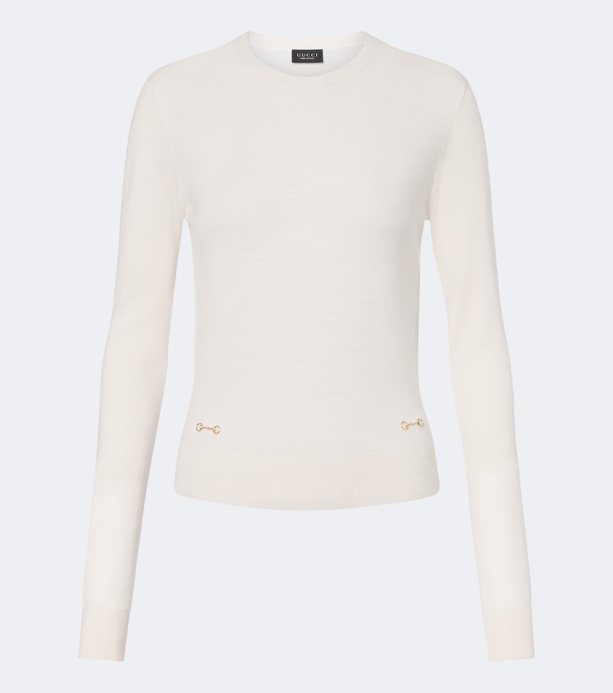 Pullover in lana con Horsebit