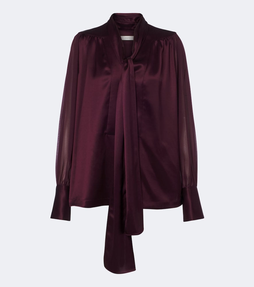 Bluse Paula aus Satin und Chiffon