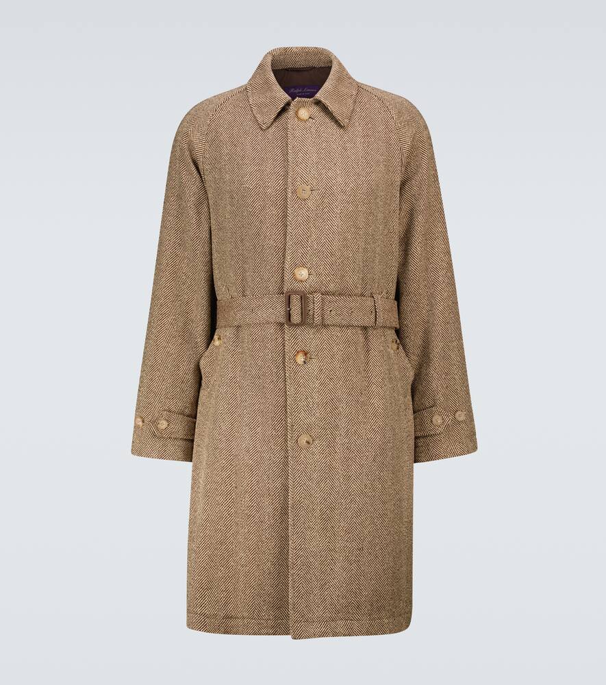 RALPH LAUREN BALMACAAN HERRINGBONE COAT,P00544797