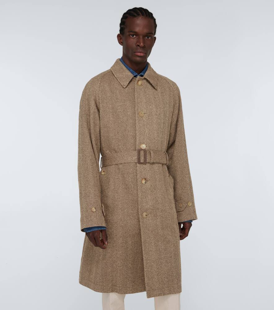 RALPH LAUREN BALMACAAN HERRINGBONE COAT,P00544797