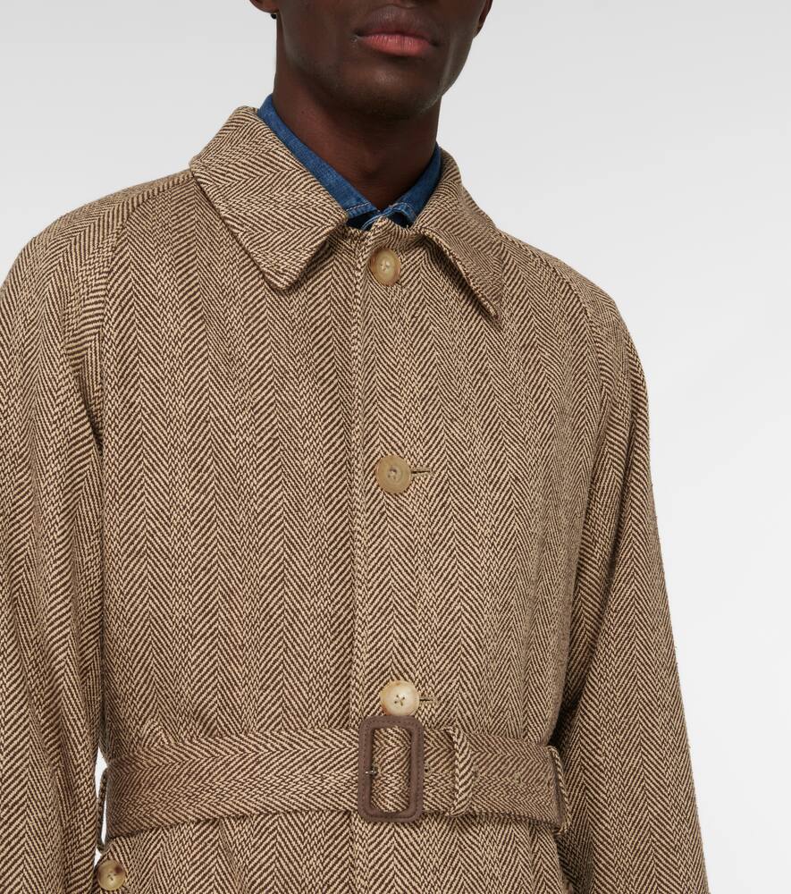 RALPH LAUREN BALMACAAN HERRINGBONE COAT,P00544797