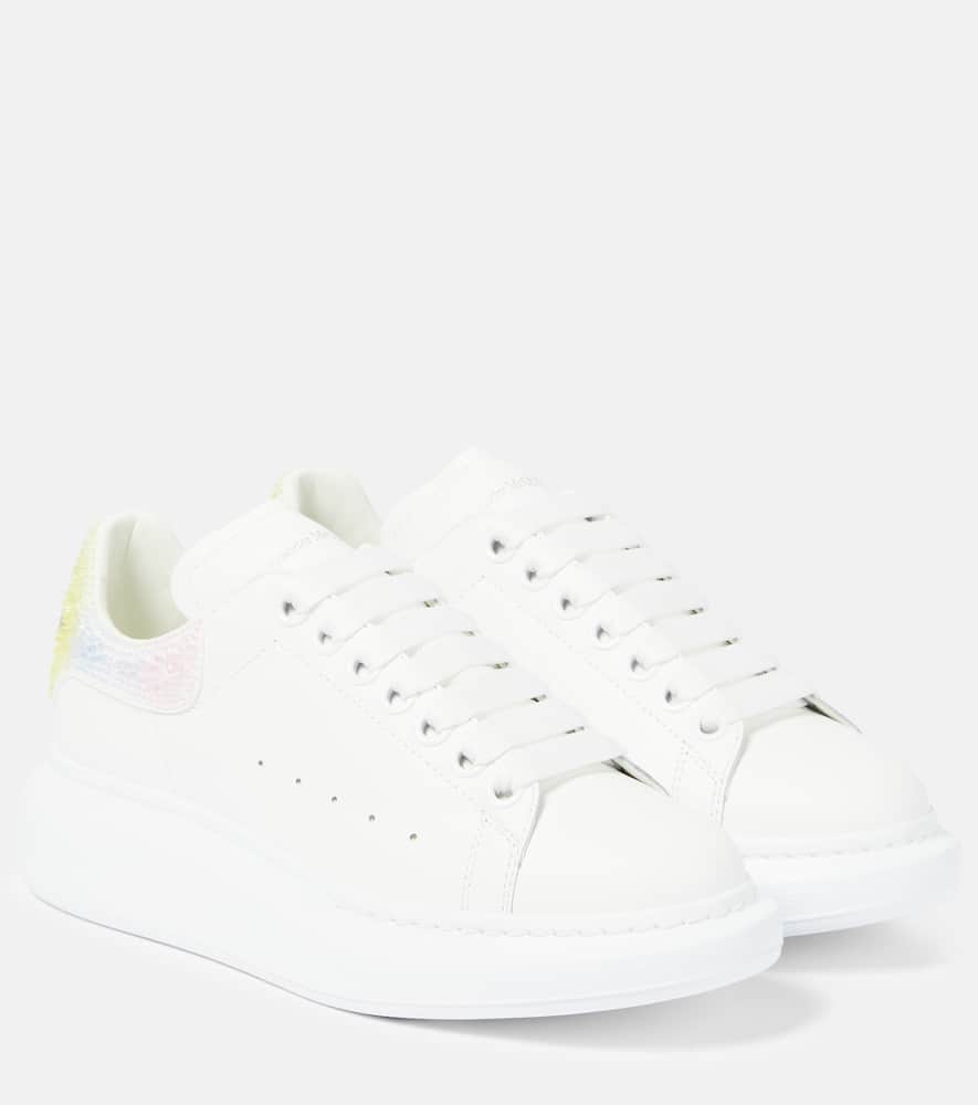alexander mcqueen white snake oversized sneakers
