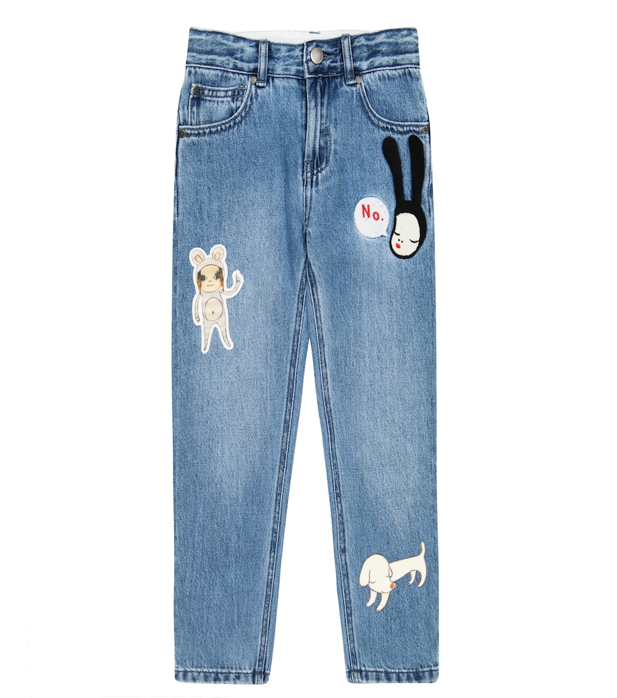 ボトムス・スパッツ Stella McCartney kids x Nara Yoshimoto Stella Mccartney Kids' X Yoshimoto Nara Embroidered Jeans In Blue