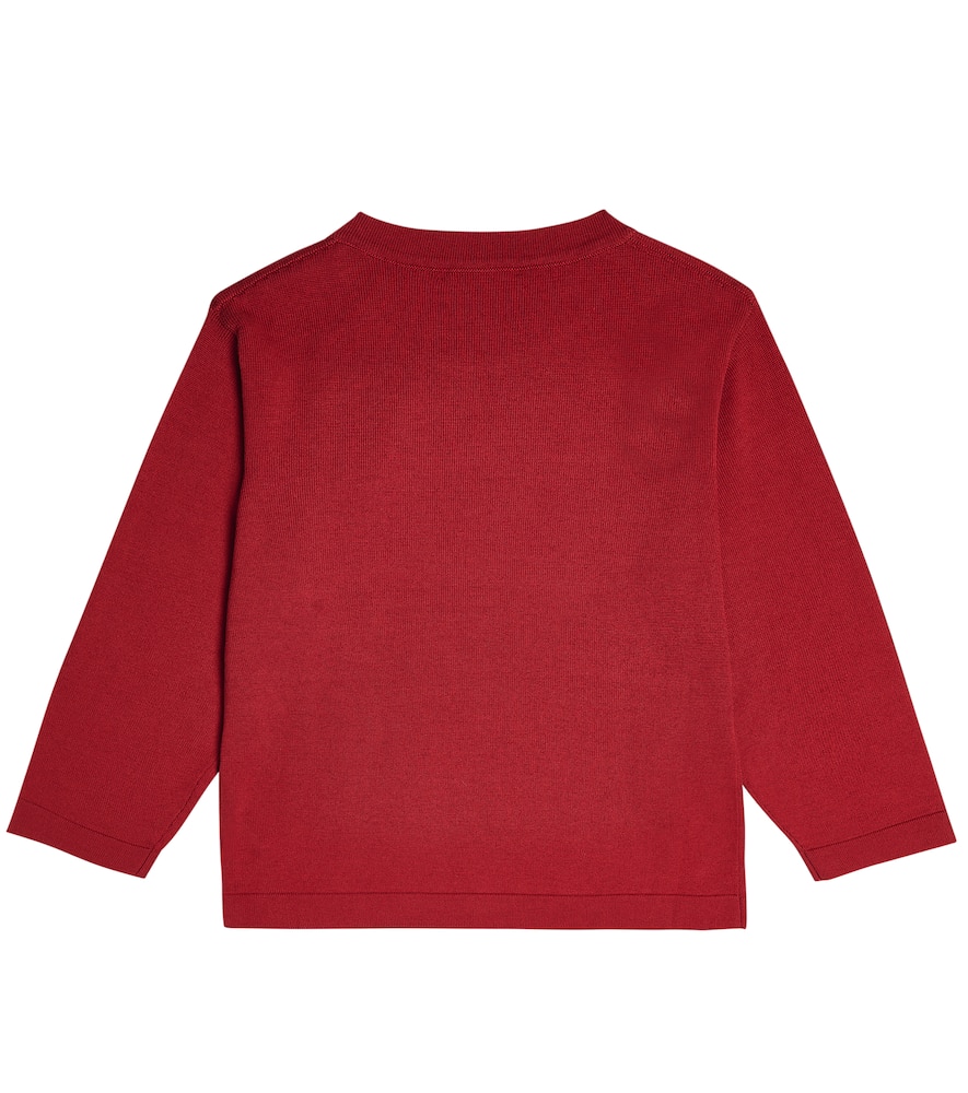 Shop Brunello Cucinelli Printed Cotton Jersey Sweater In Red