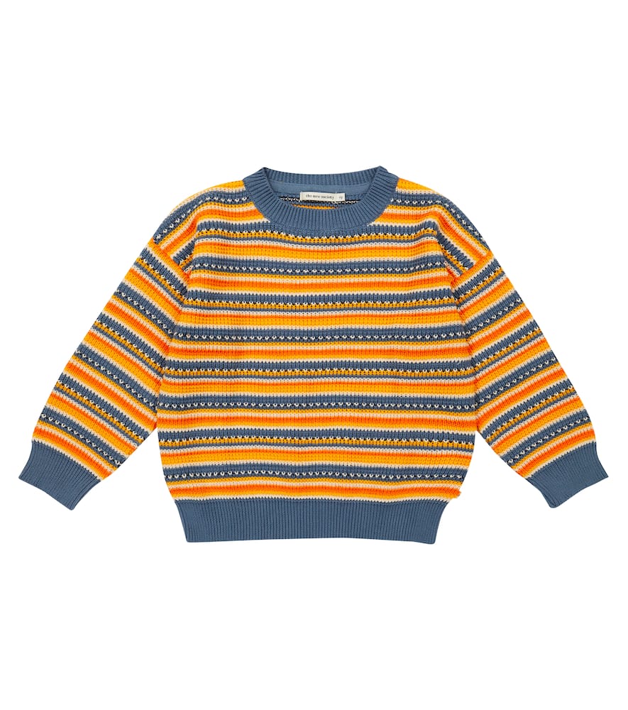 The New Society Kids' Pullover Marco In Knit Fantasy Apperol