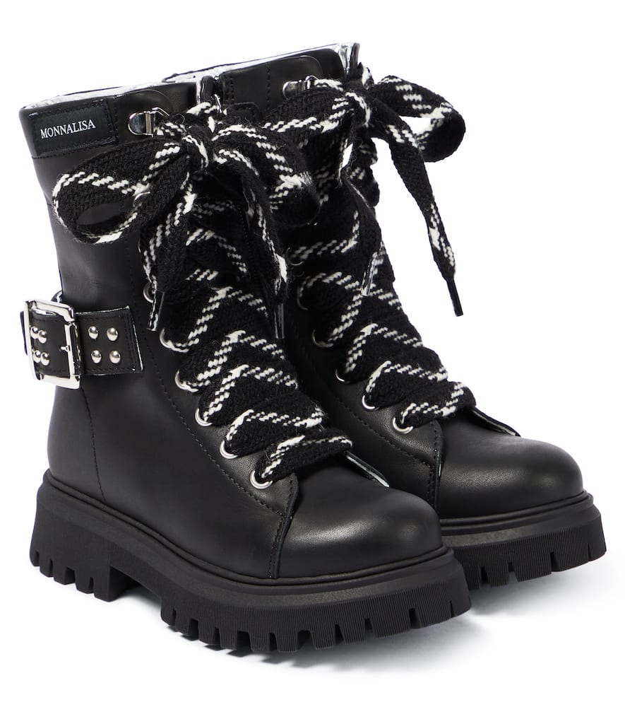 Monnalisa Embellished leather boots