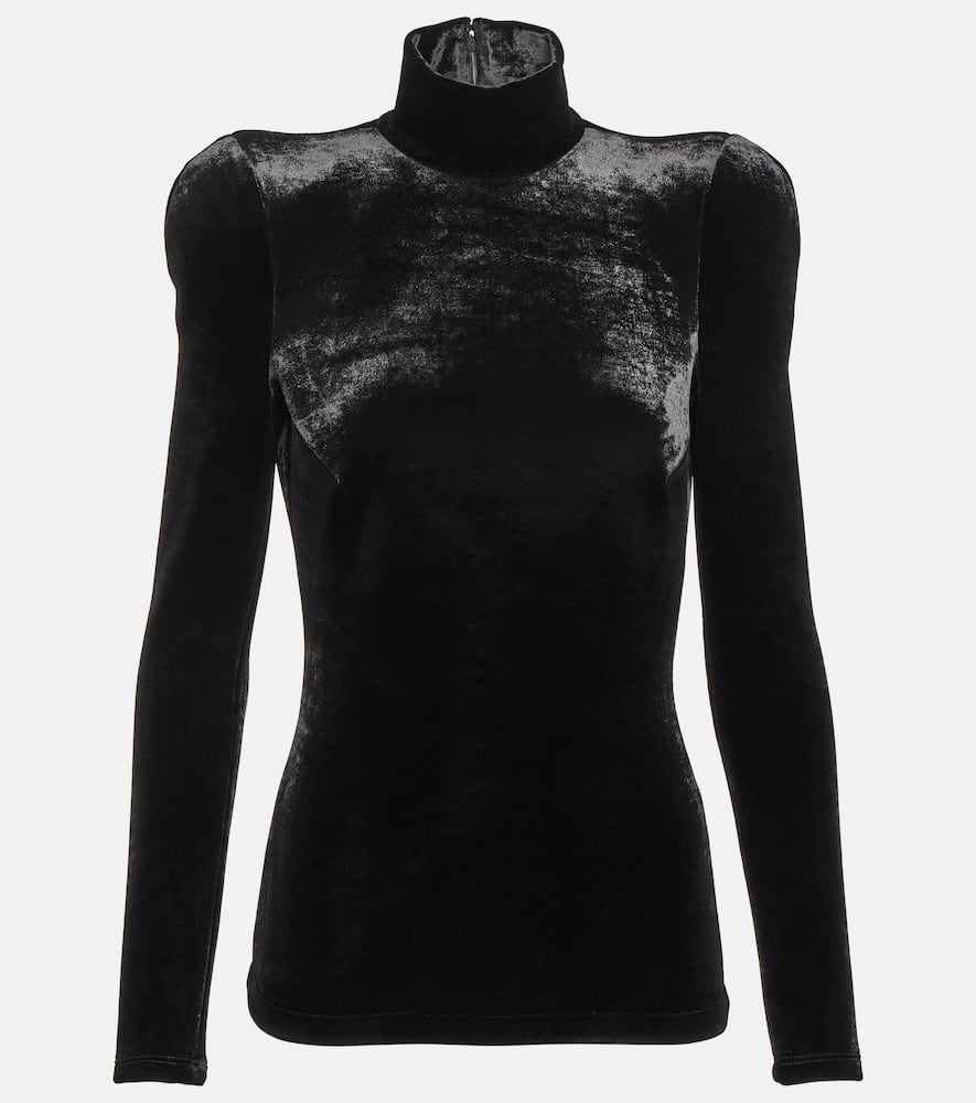 BALENCIAGA VELVET TURTLENECK TOP