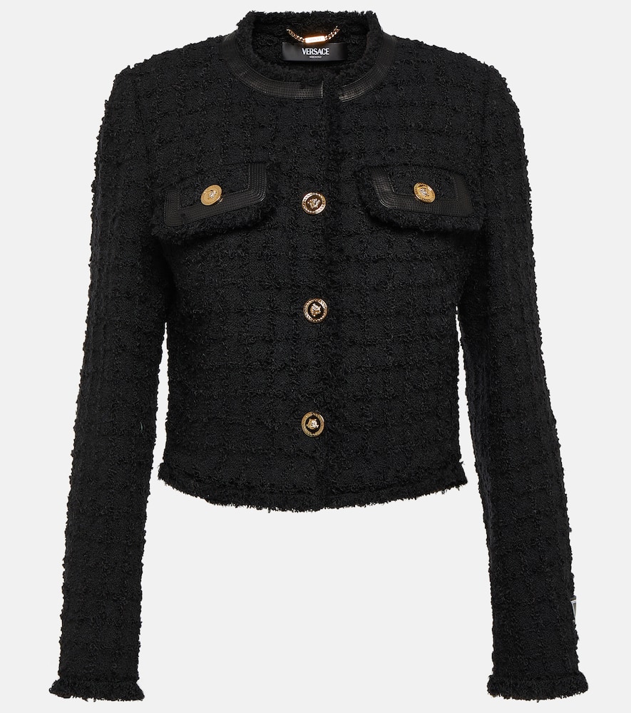 Versace Cropped bouclé jacket