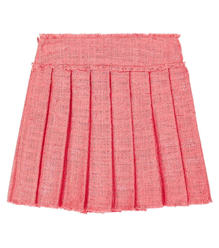  Dolce&gabbana Kids Dolce&gabbana Kids Pleated Cotton-blend Tweed Skirt 