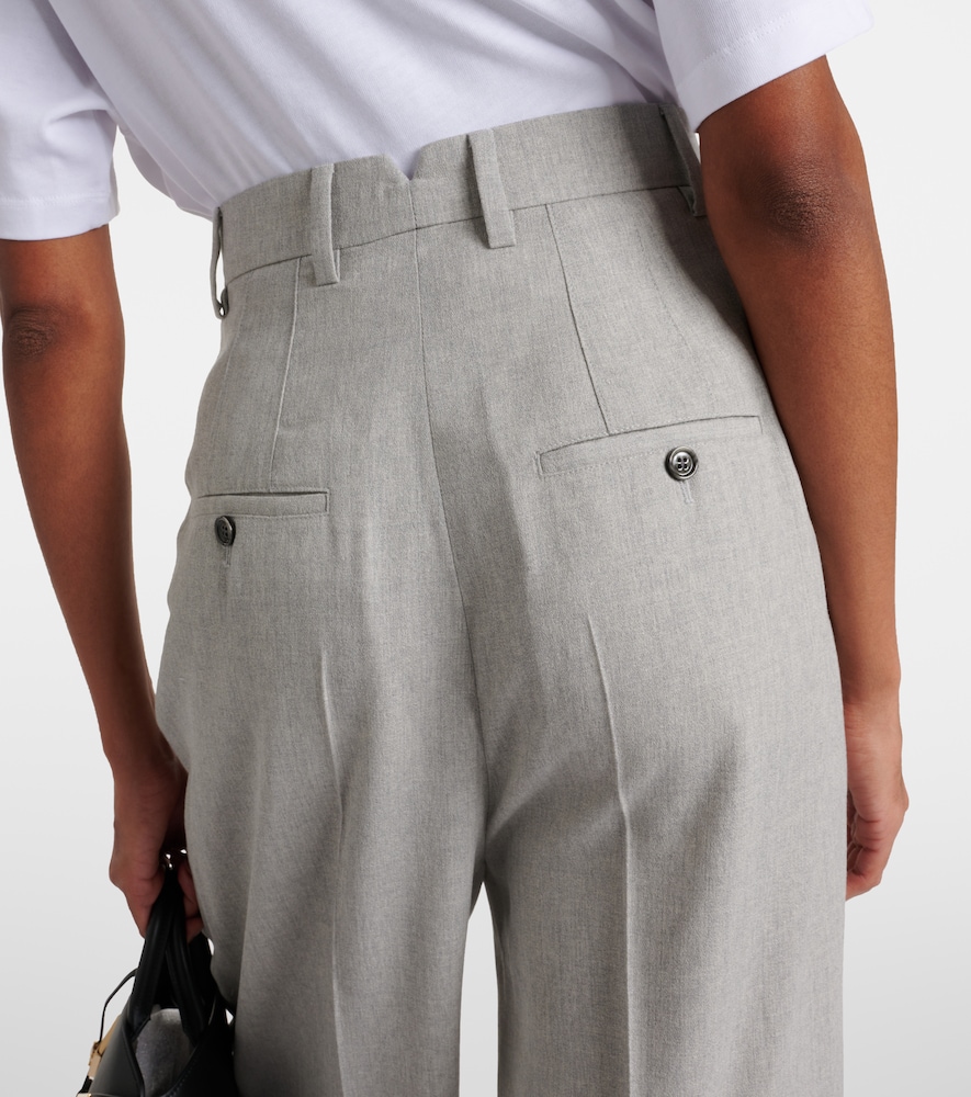  Ami Paris Ami Paris High-rise Wool Wide-leg Pants 