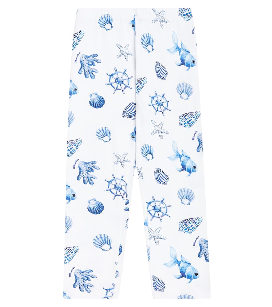 Monnalisa Printed cotton-blend jersey leggings