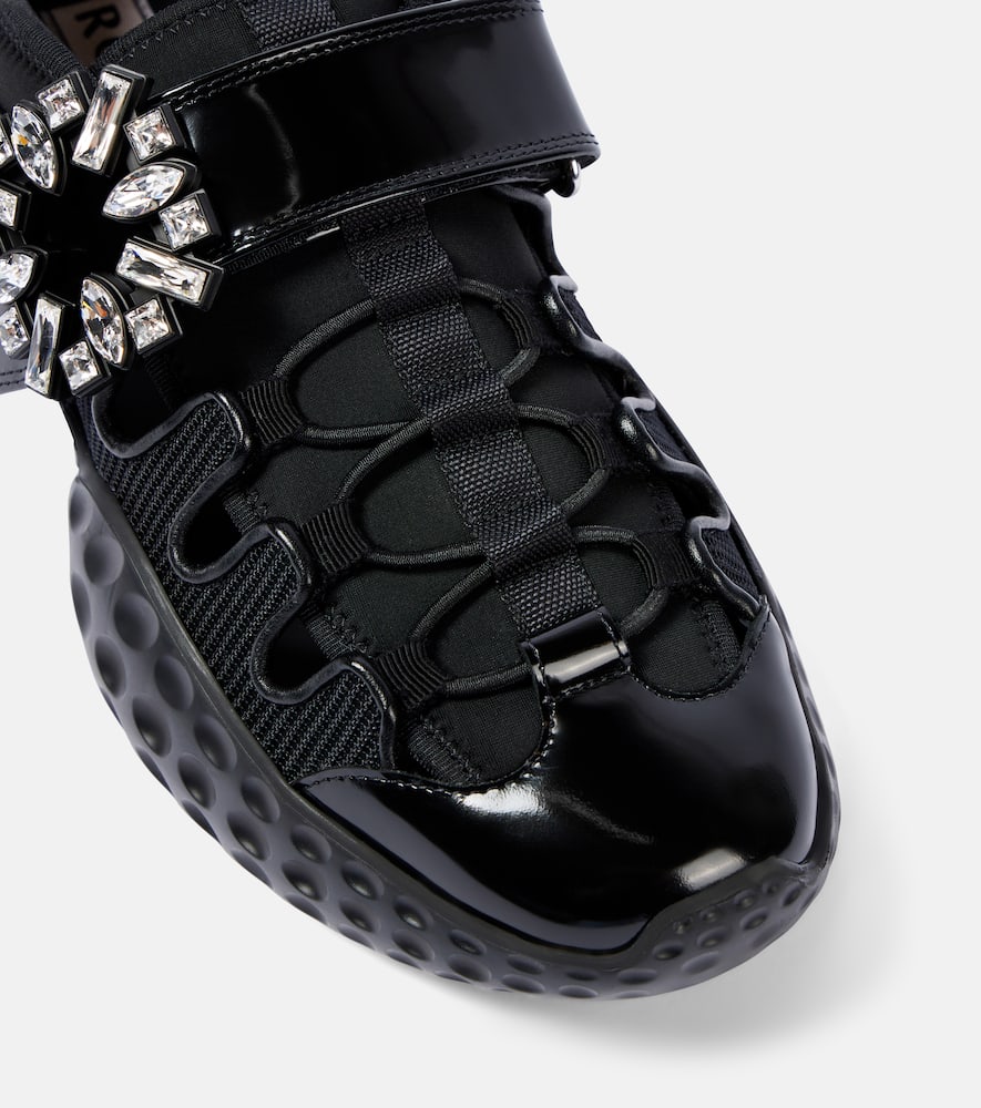 ROGER VIVIER VIV' RUN EMBELLISHED SNEAKERS