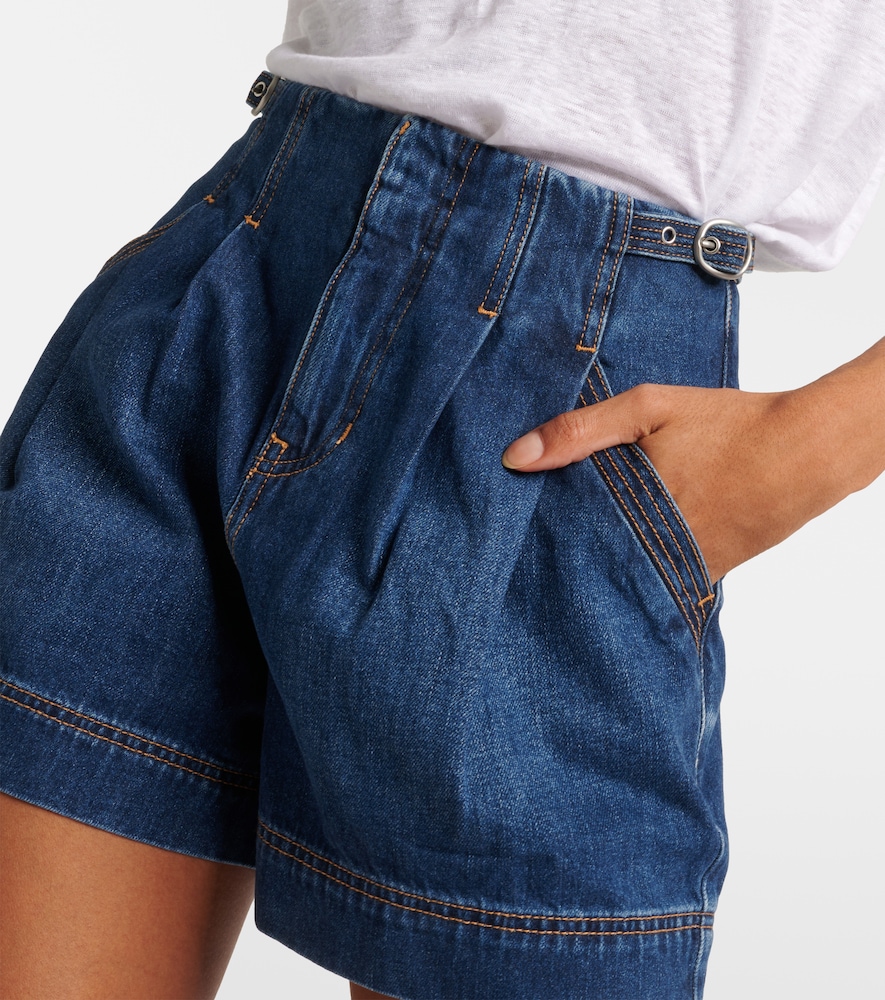  Veronica Beard Veronica Beard Shorts De Tiro Alto Jaffe De Denim 