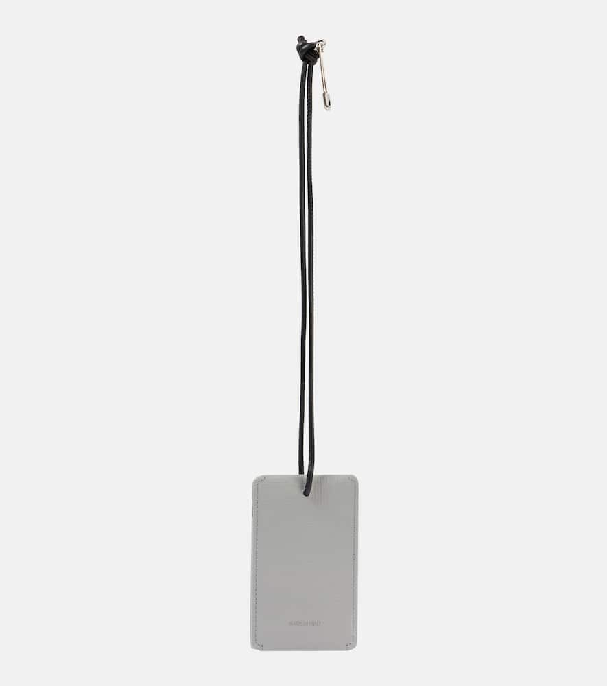 Balenciaga Leather Tag In Grey