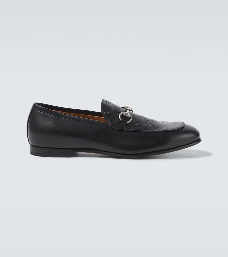 Horsebit GG debossed leather loafers