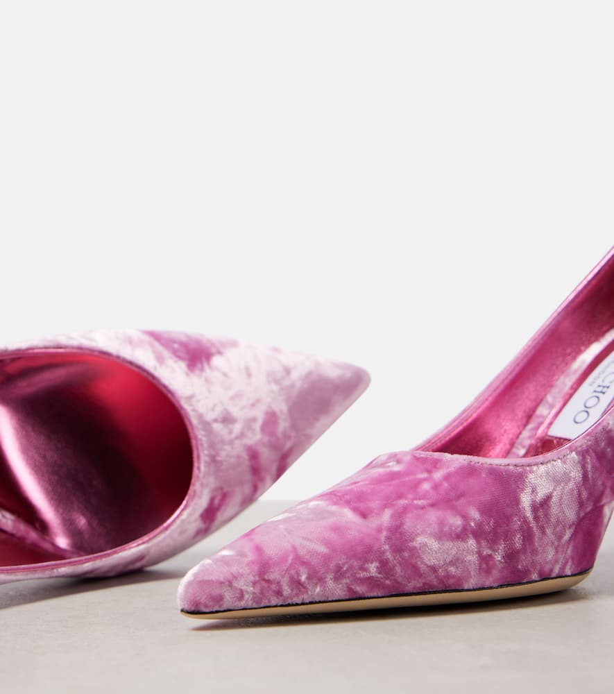 Jimmy Choo Love 85 Velvet Pumps In Pink