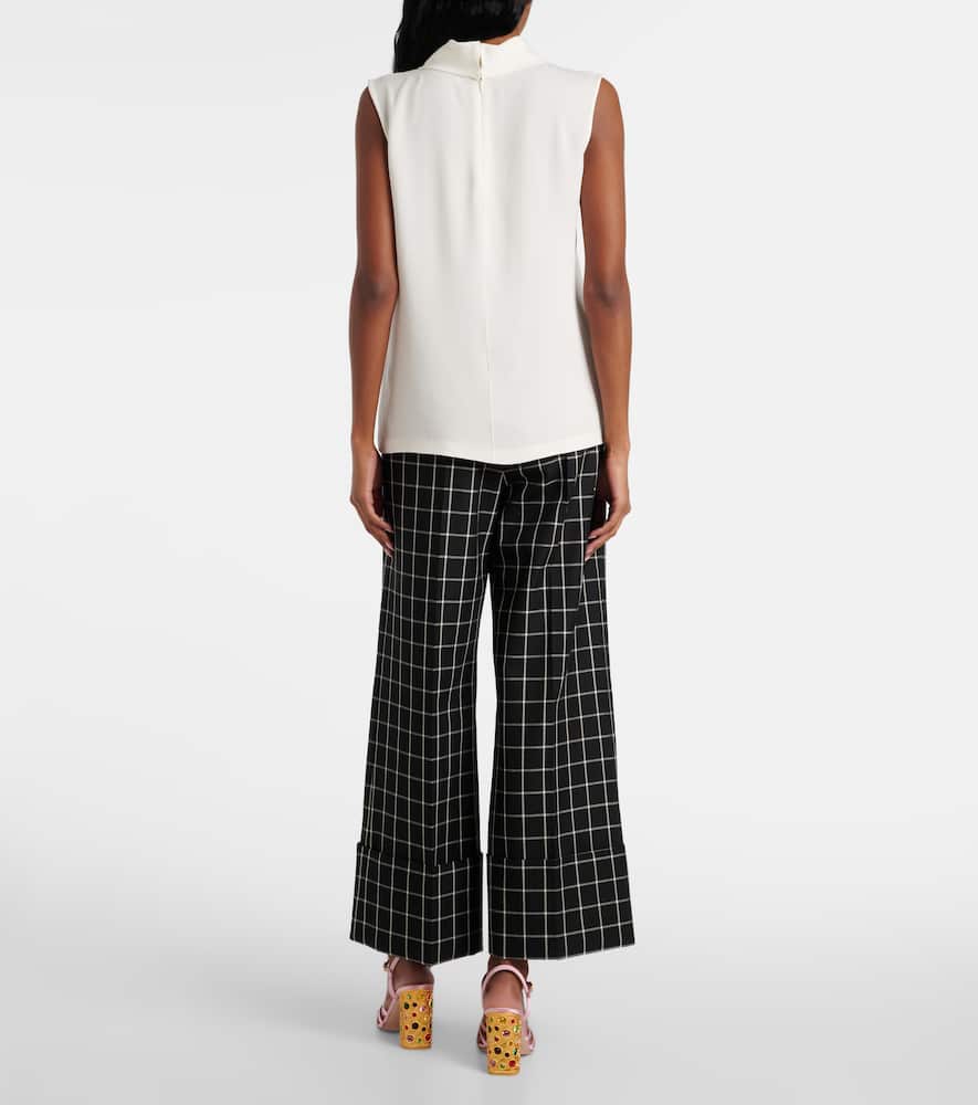 Valentino Sleeveless Silk Top Without In White