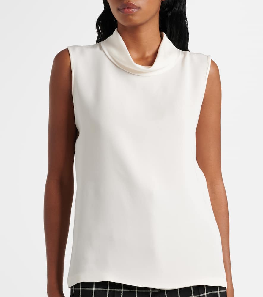 Valentino Sleeveless Silk Top Without In White