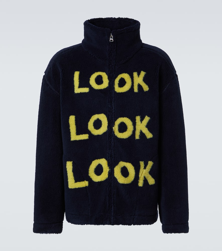 Jw Anderson Look Look Look Zip Front Jacket In Blue