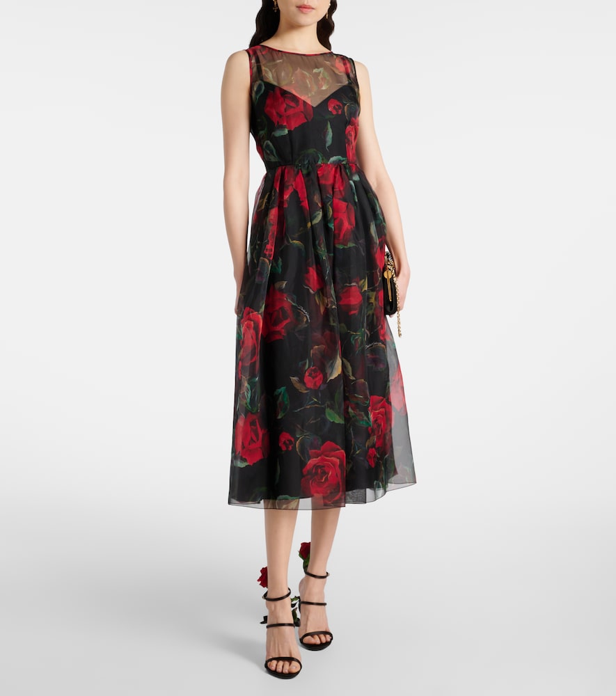 Dolce & Gabbana Floral silk cocktail dress