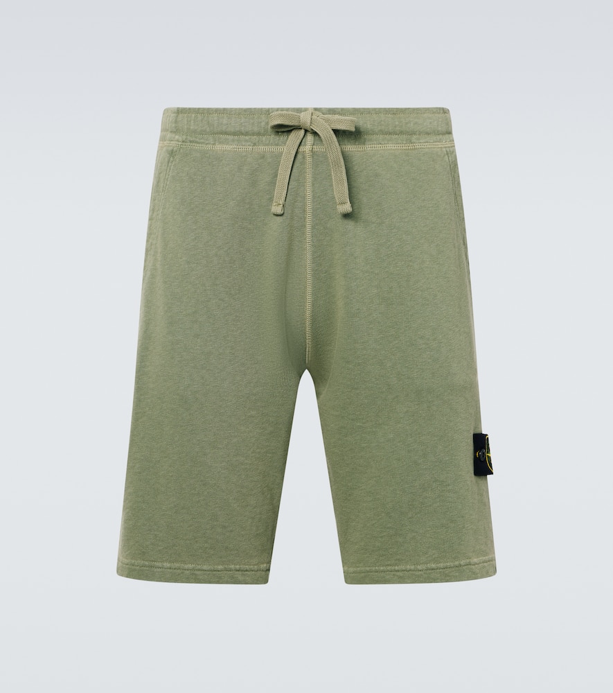 Compass cotton fleece shorts