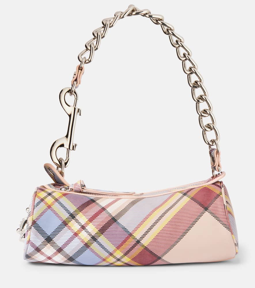 Vivienne Westwood Cindy Cylinder tartan leather shoulder bag