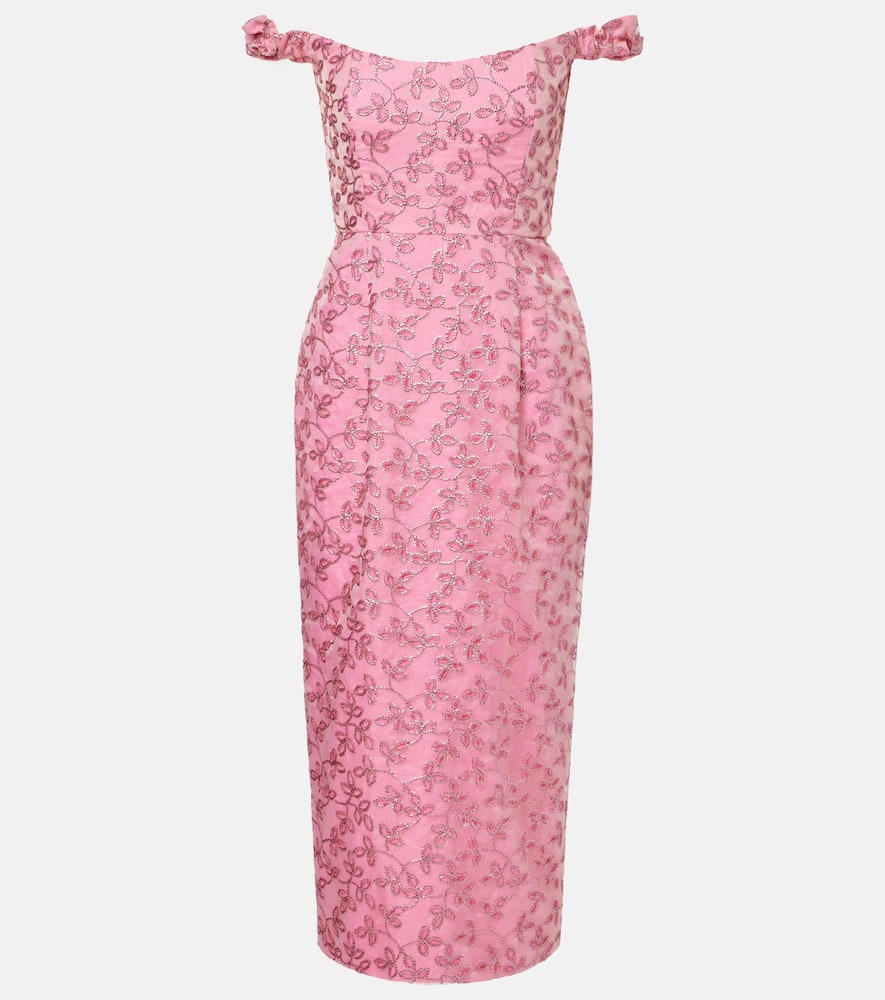 Markarian Amina Sequined Midi Dress In Pink