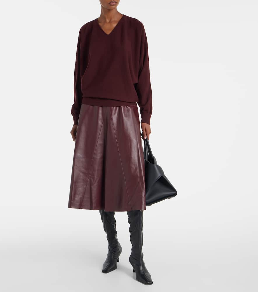 Fforme Rosa Wool And Cashmere Sweater In Burgundy