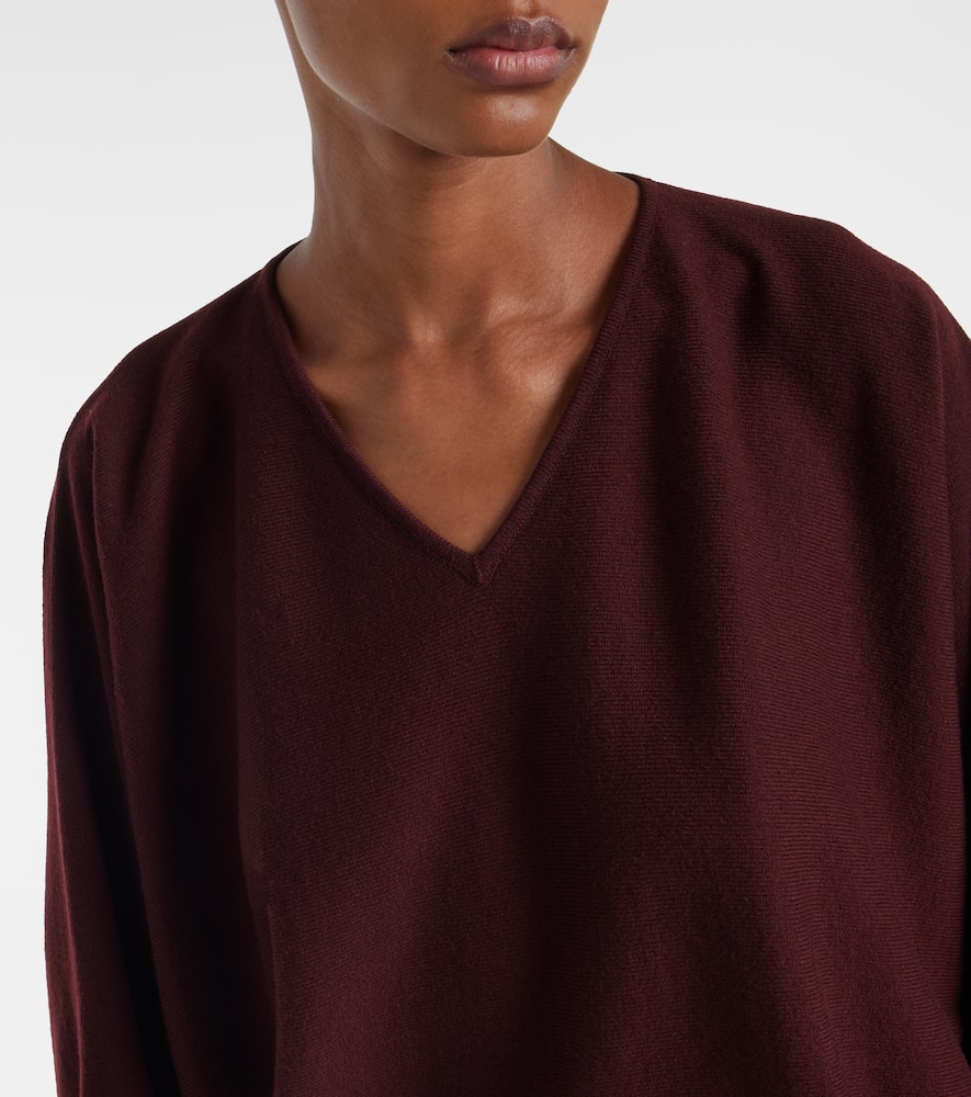 Fforme Rosa Wool And Cashmere Sweater In Burgundy