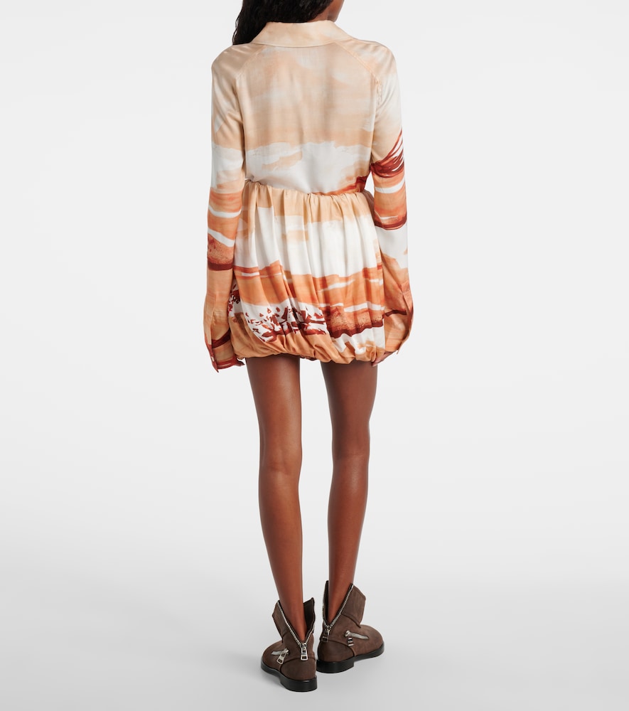  Jw Anderson Jw Anderson Printed Draped Miniskirt 