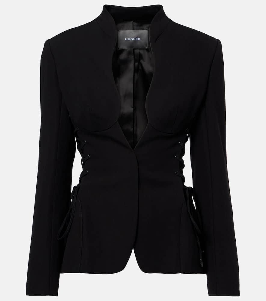 Mugler Single-breasted Blazer In Black