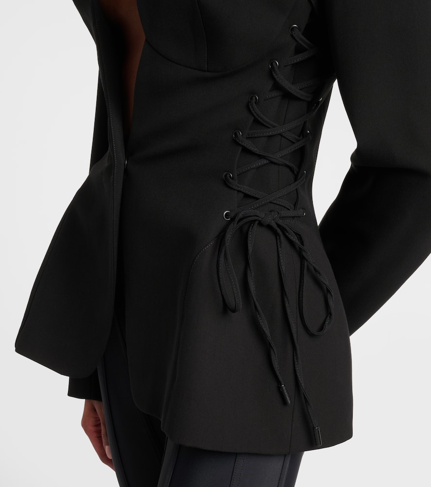 Mugler Single-breasted Blazer In Black