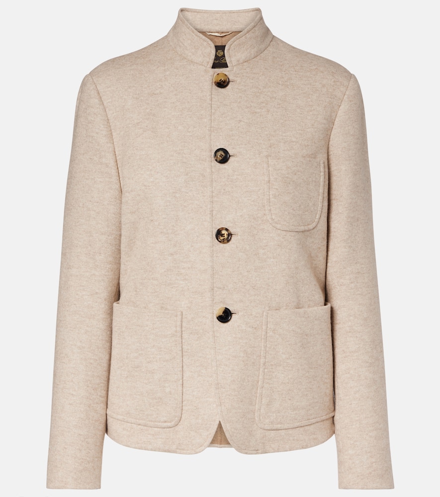 Loro Piana Spagna Mini Cashmere-blend Jacket In Brown