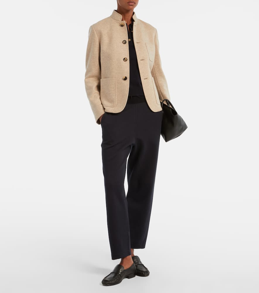 Loro Piana Spagna Mini Cashmere-blend Jacket In Brown