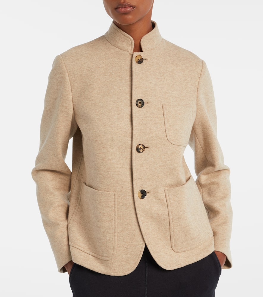 Loro Piana Spagna Mini Cashmere-blend Jacket In Brown
