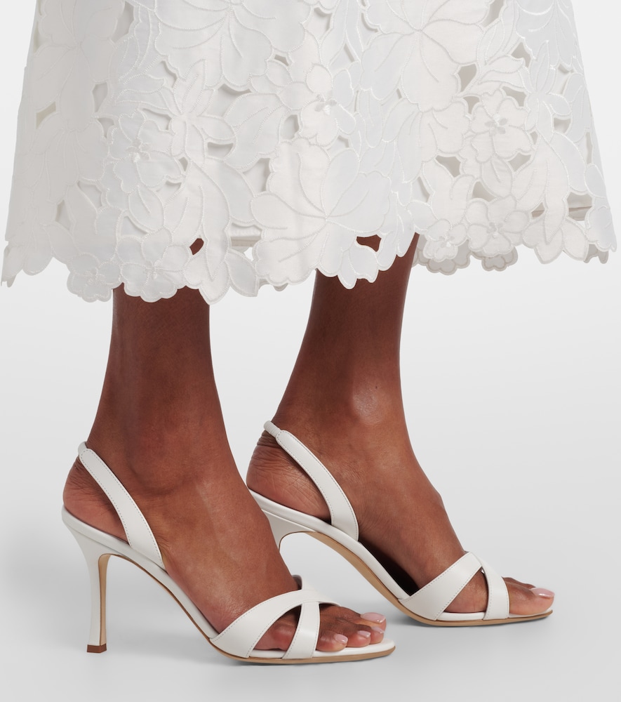 Manolo Blahnik Callasi leather slingback sandals