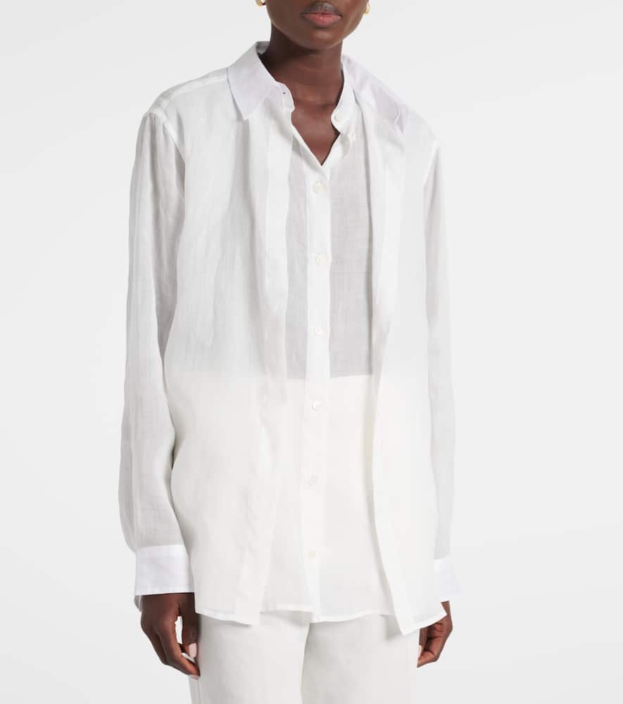 Totême Layered Ramie Voile Shirt In Neutral